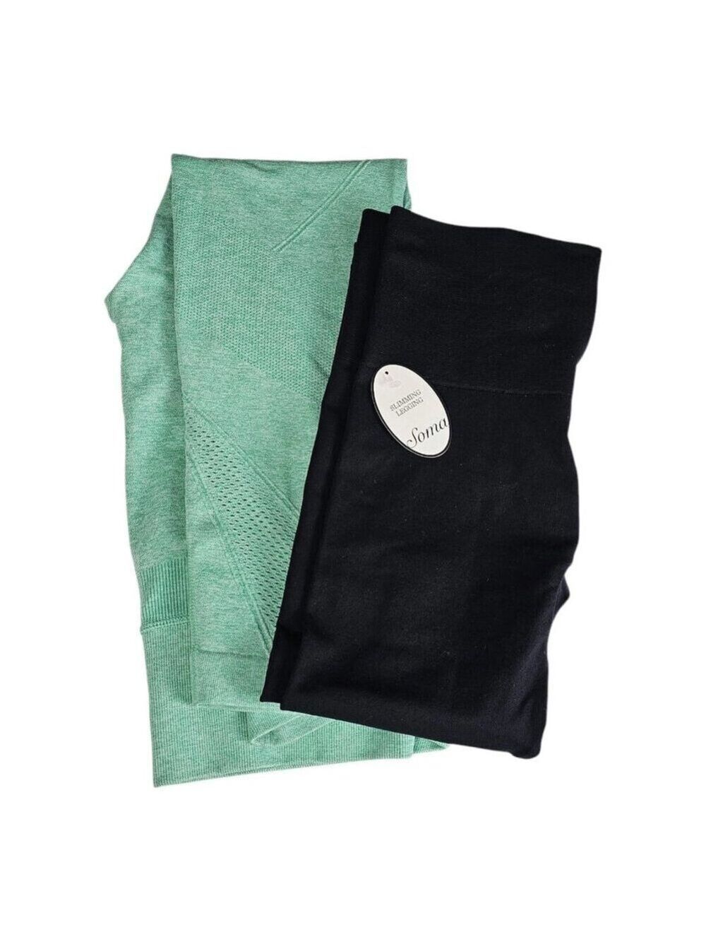 Bundle Leggings Size Large Green All In Motion And Black Soma Athletic Fitness